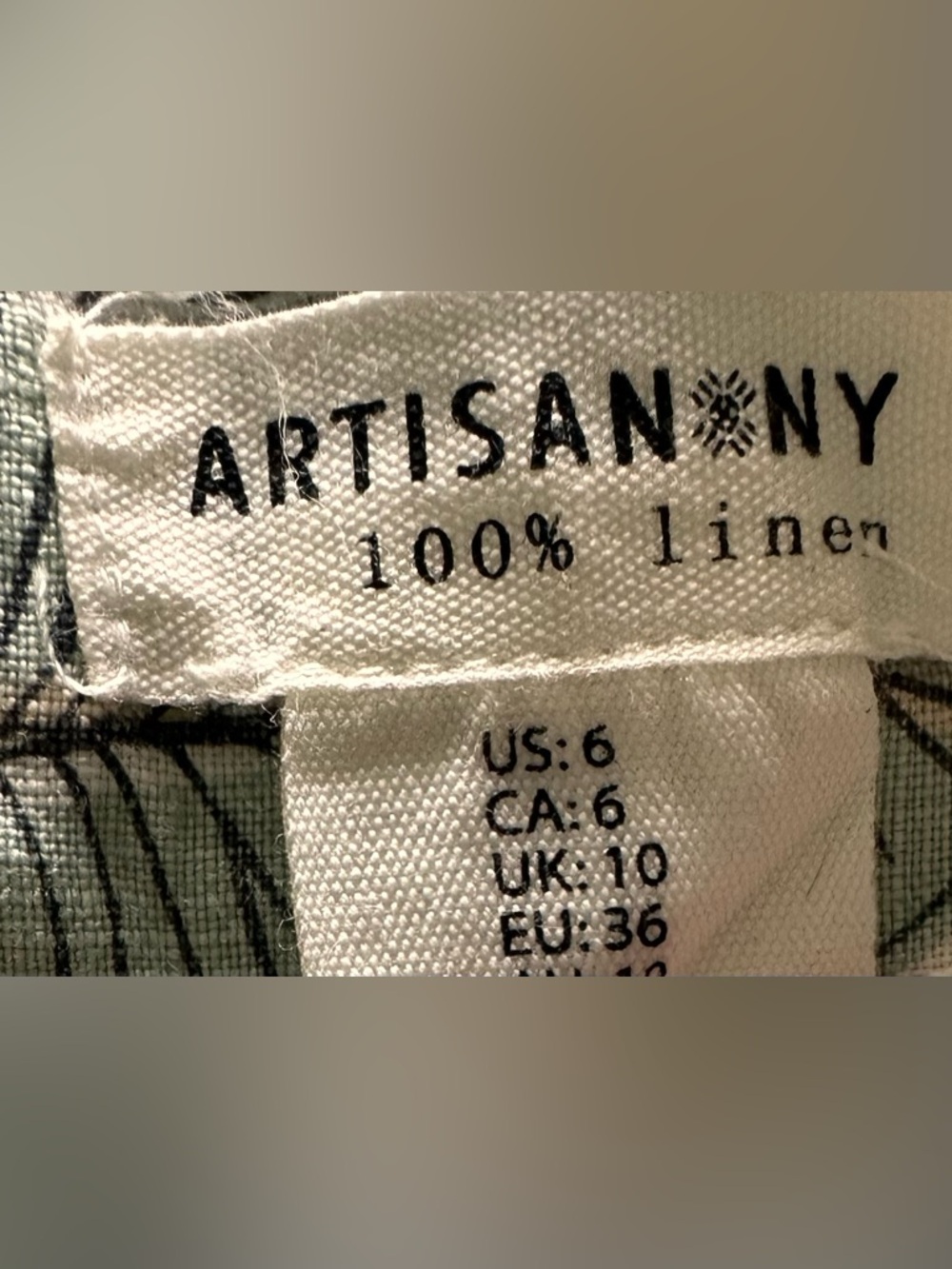 Artisan NY Tropical Print Tie Waist Linen Shorts Beach Vacation Women’s Size 6 - Picture 6 of 8